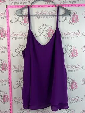 torrid tank top flowy cami Purple Layered V-Neck Cami with Adjustable Straps